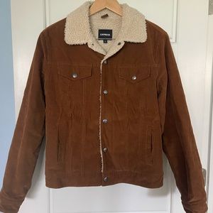 Brown Corduroy Sherpa lined jacket